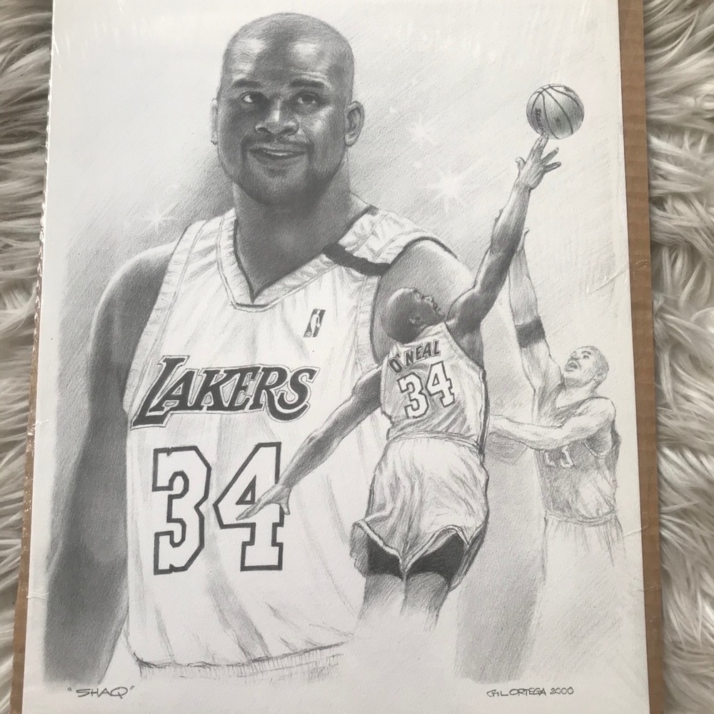 Shaquille O’Neal Gil Ortega Lakers Art